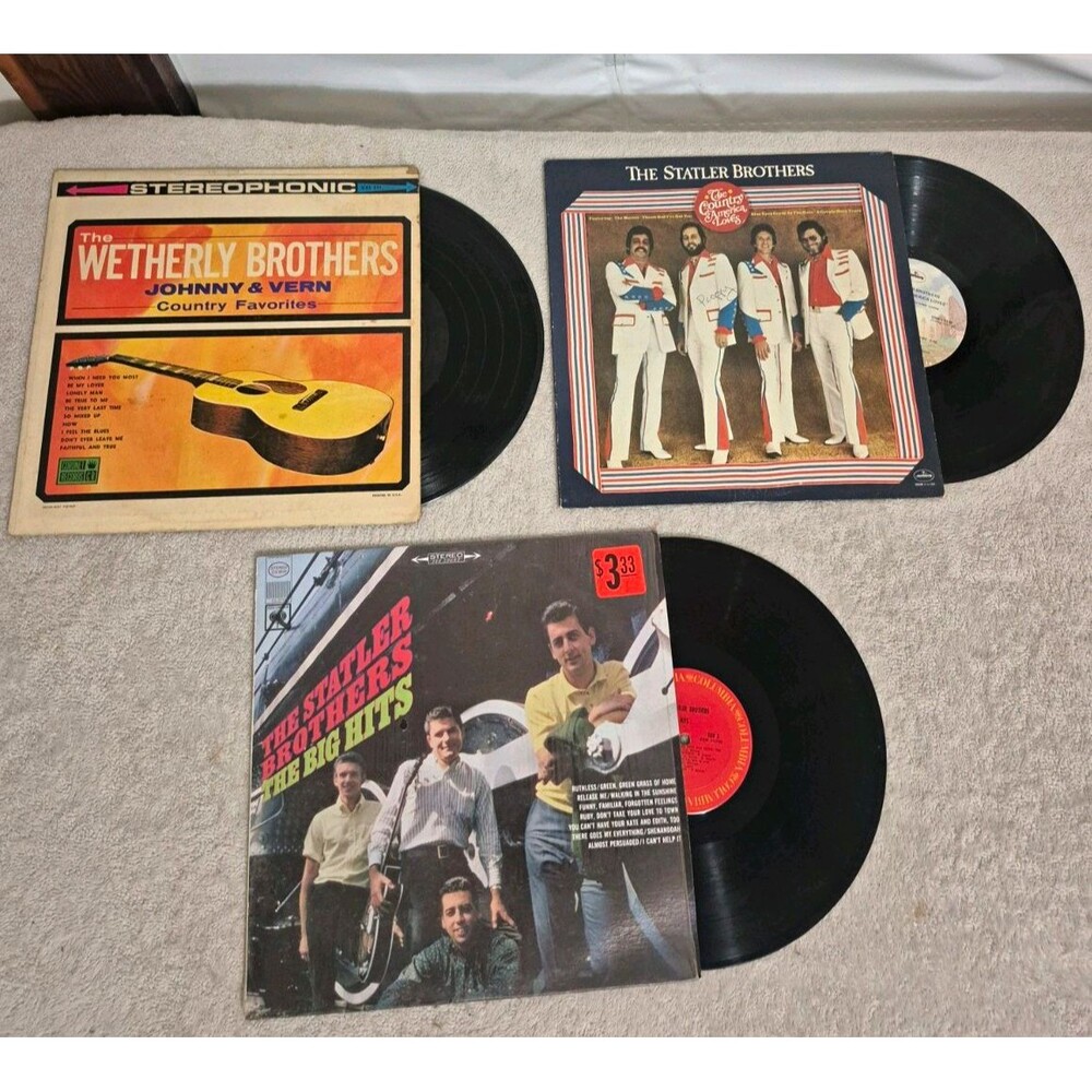 Statler Brothers Vintage Country Vinyl LP Lot Big Hits Country America Loves